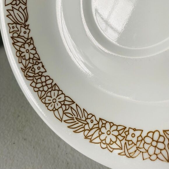 Set 8 Pieces VINTAGE Corelle by Corving Cups & Saucers Woodland Brown USA - Picture 5 of 7